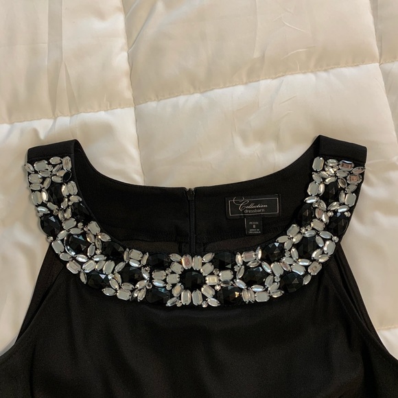 Gorgeous black dress with sequins at neck - Picture 7 of 7